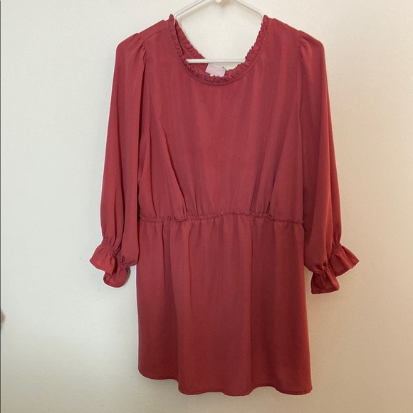 Isabel Maternity Pink Ruffle Shirt XL - Picture 1 of 4